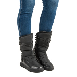Seastar Bottes de neige rock noires 1