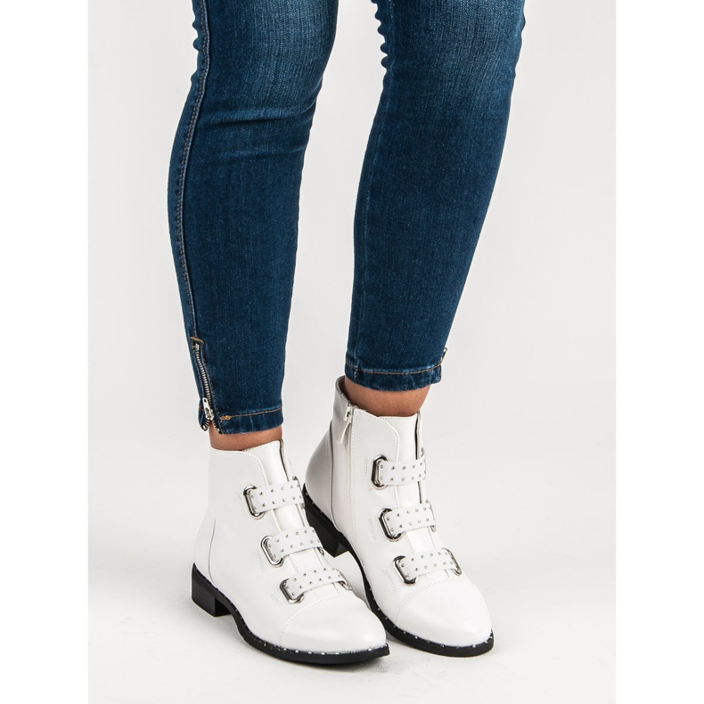 Bestelle Bottines blanches à fermeture éclair 2