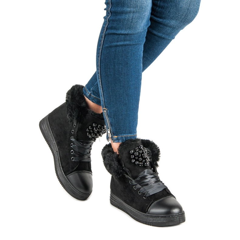 Baskets élégantes avec isolation noir 1