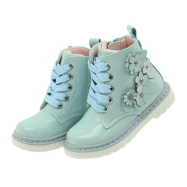 American Club Bottines américaines bottines chaussures pour enfants 1424 bleu 4