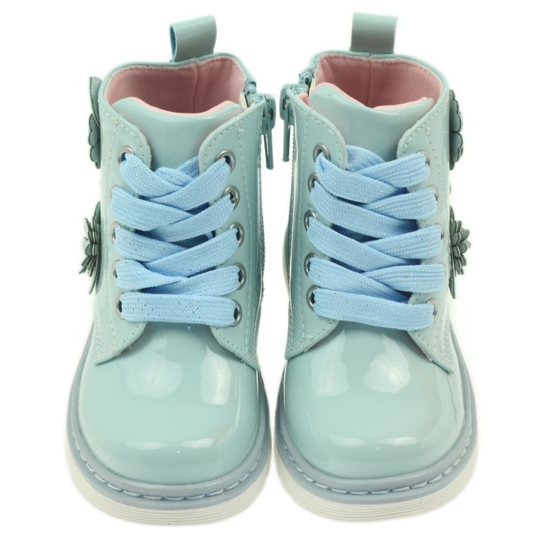 American Club Bottines américaines bottines chaussures pour enfants 1424 bleu 3