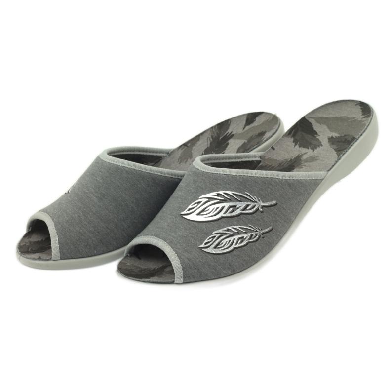 Befado chaussures pour femmes pantoufles 254D096 pantoufles gris 4