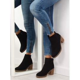 Bottines noires à talons 7B670 Noir le noir 2
