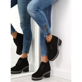 Bottines à lacets noires E3110 Noir le noir 2