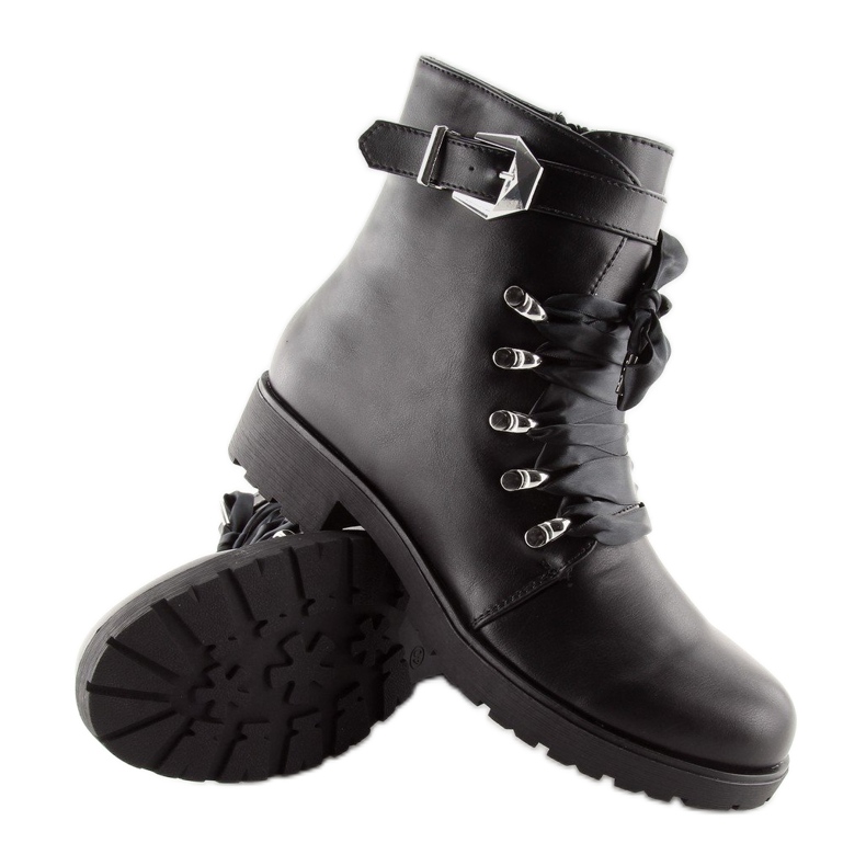 Bottes noires et un ruban noir FC-H125 Black le noir 2
