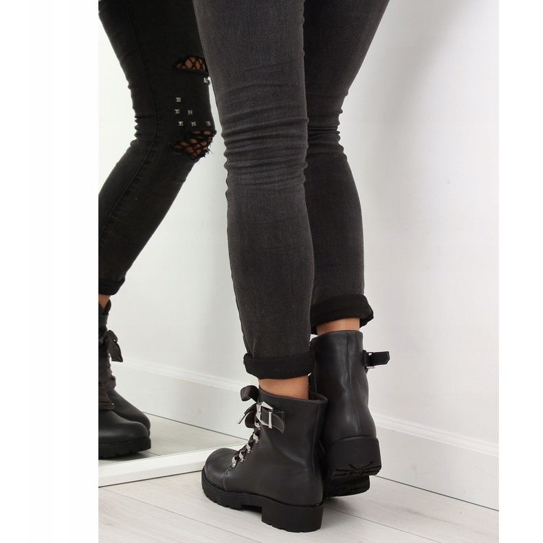 Bottes grises avec un ruban gris FC-H125 Gris 1 Bottes grises avec un ruban gris FC-H125 Gris 1