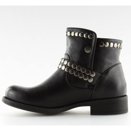 Bottines noires à clous noir HUQ-008 Noir le noir 5