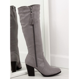 Gris Bottines à talons 158-GG gris 5