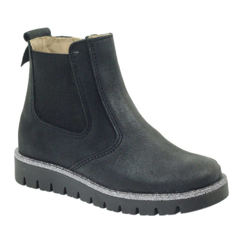 Bottines fille Ren But 3316 noir gris 1