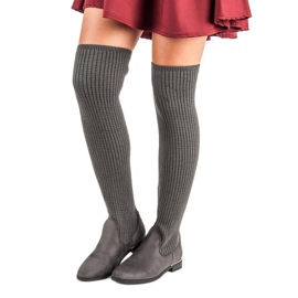 Super Me Bottes ajustées pour femmes gris 1
