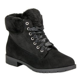 Seastar Bottes nouées en daim le noir 2