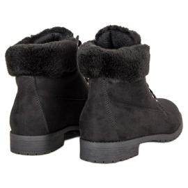Seastar Bottes nouées en daim le noir 4