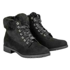 Seastar Bottes nouées en daim le noir 6