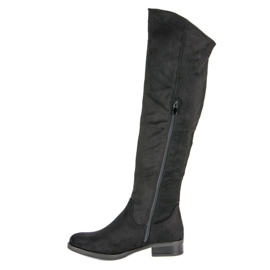 Super Me Bottines en daim à talons plats le noir 4