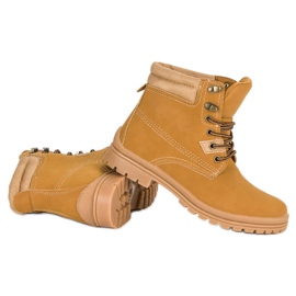 Bottes de randonnée nouées camel brun 5