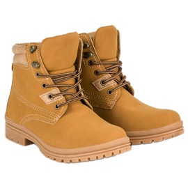 Bottes de randonnée nouées camel brun 6