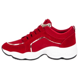 Vices pour chaussures de sport en daim rouge 5