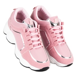 Vices pour chaussures de sport en daim rose 5