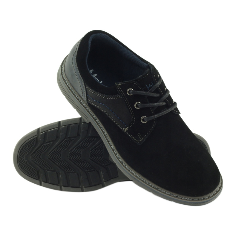 McKey Chaussures en daim pour hommes 285 le noir bleu marin 3