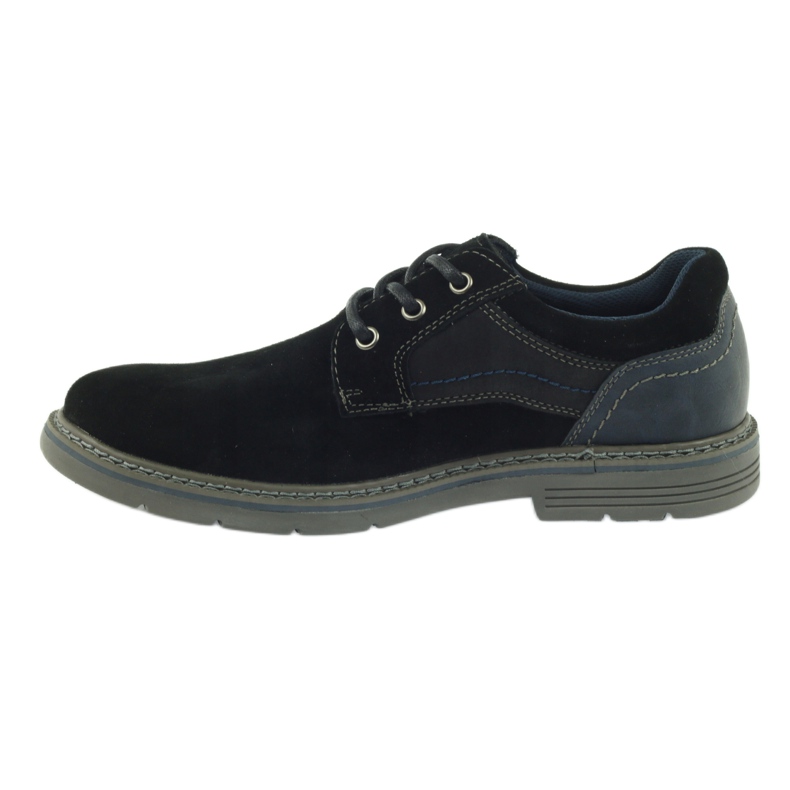 McKey Chaussures en daim pour hommes 285 le noir bleu marin 2