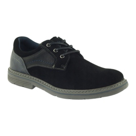 McKey Chaussures en daim pour hommes 285 noir bleu marine 1