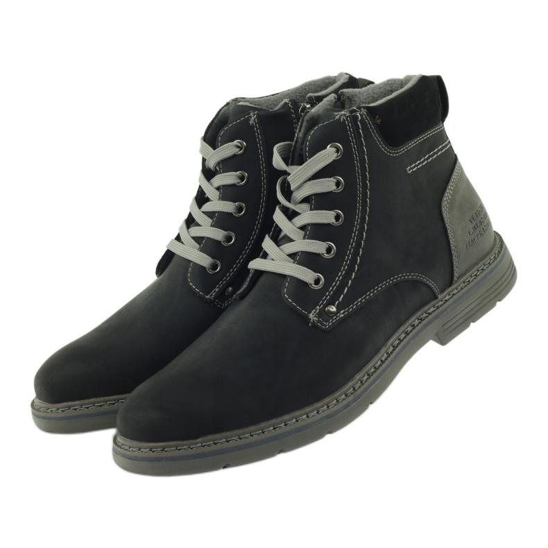 McKey Bottines noires à lacets homme 288 gris 4