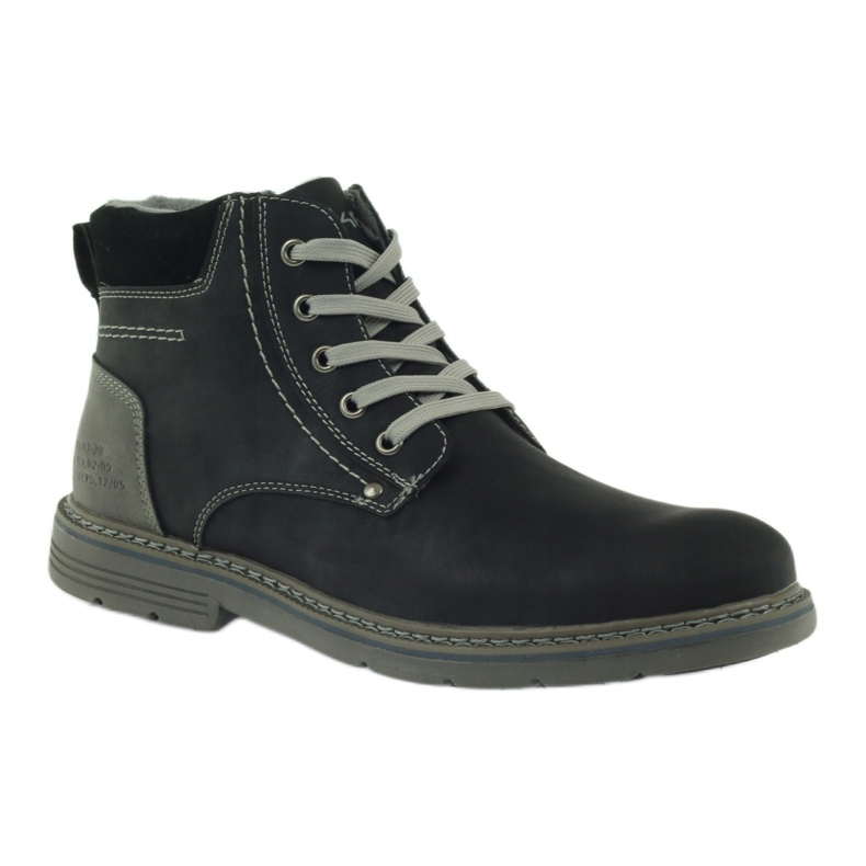 McKey Bottines noires à lacets homme 288 gris 1