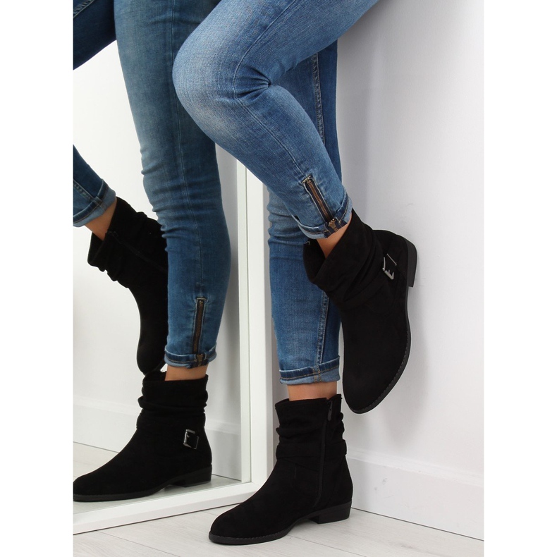 Bottes noires pour femmes noires 606-3 Noir le noir 1