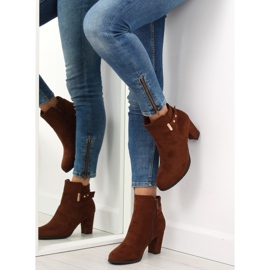 Boots à boucle dorée XD-08 Camel brun 6