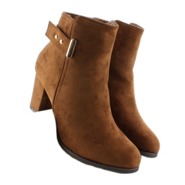 Boots à boucle dorée XD-08 Camel brun 7