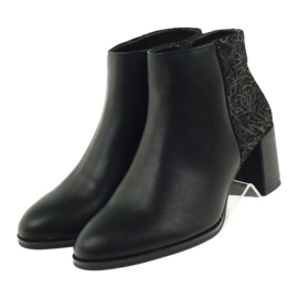 Bottines noires à talons Sergio Leone 542 le noir 4 Bottines noires à talons Sergio Leone 542 le noir 4