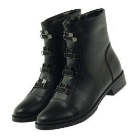 M.Daszyński Bottines noires Jodhpur boots SA62 4