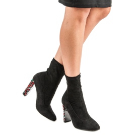 Vices Bottines en daim élégantes le noir 3