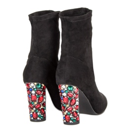 Vices Bottines en daim élégantes noir 1