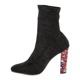 Vices Bottines en daim élégantes le noir 6