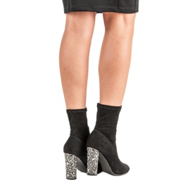 Vices Bottines en daim élégantes le noir 3
