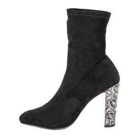 Vices Bottines en daim élégantes le noir 5