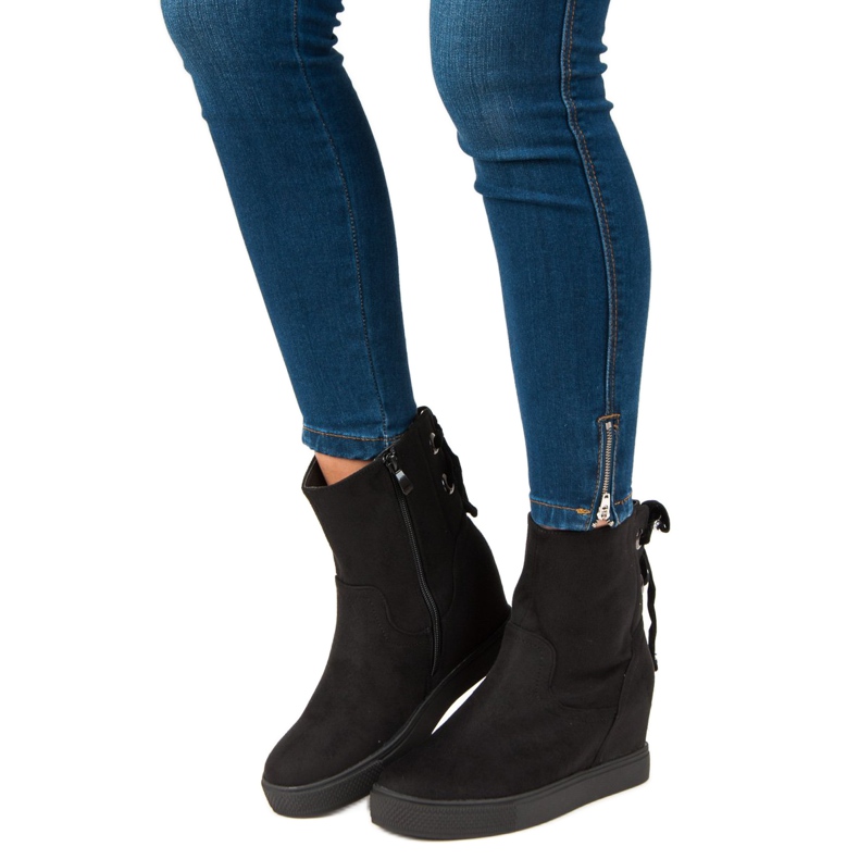 Bestelle Bottines compensées bordeaux noir 1