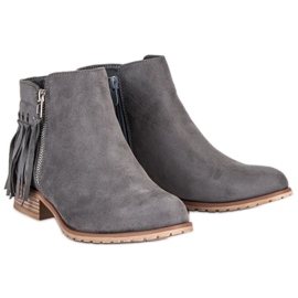Kayla Bottines bohème en daim gris 5