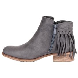Kayla Bottines bohème en daim gris 3