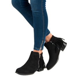 Kayla Bottines bohème en daim le noir 2