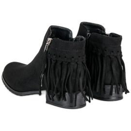 Kayla Bottines bohème en daim le noir 4