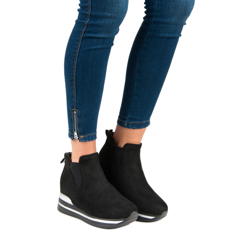 Bestelle Bottes Jodhpur sur la plateforme le noir 1