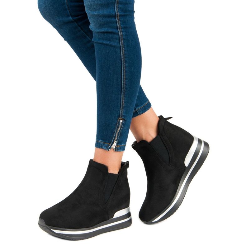 Bestelle Bottes Jodhpur sur la plateforme noir 2