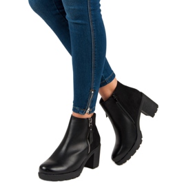 Anesia Paris Bottines noires sur le poteau 2