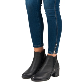 Bottines Chelsea Bottines à Talon VINCEZA noir 1