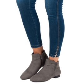 Vinceza Bottines plates grises 1 Vinceza Bottines plates grises 1