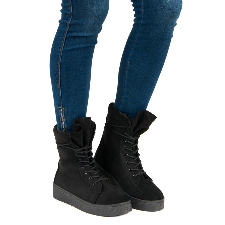 Bello Star Bottes de neige en daim noir 1