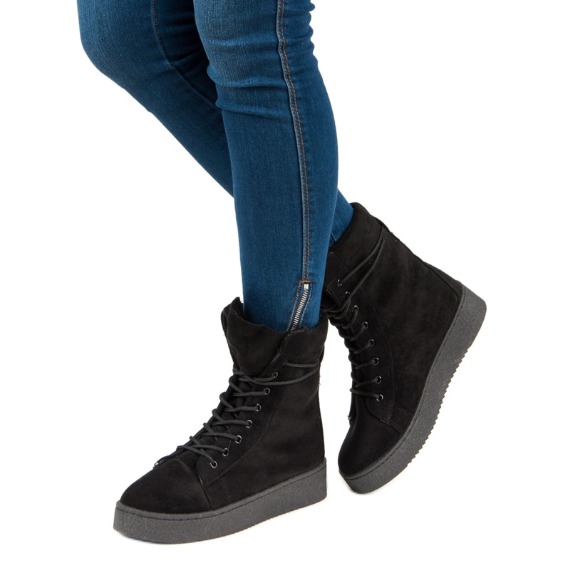 Bello Star Bottes de neige en daim noir 2