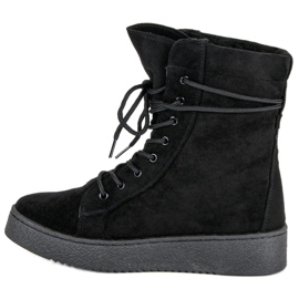 Bello Star Bottes de neige en daim le noir 3